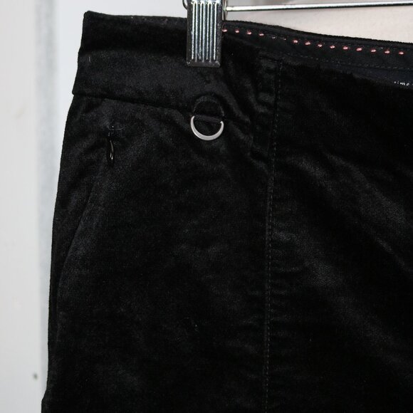Anthropologie The Essential Slim Black Stretch Cotton Blend Velvet Ankle Pants - Picture 4 of 8